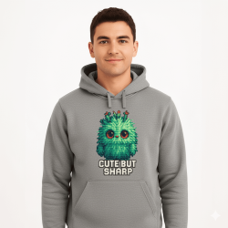 Мъжки сив анорак "CUTE BUT SHARP"