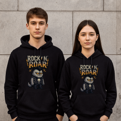 Детски черен анорак "ROCK 'N' ROAR"